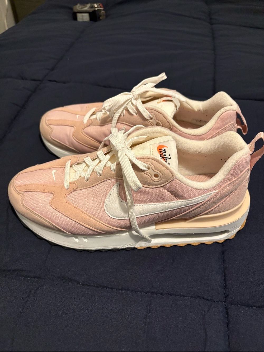 Nike Air Women’s Pink and White Low-Top Sneakers
